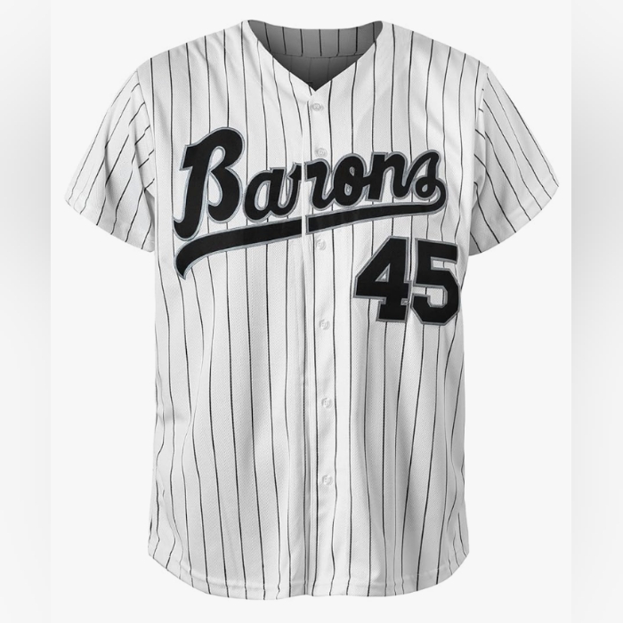Michael Jordan Birmingham Barons White Pinstripe Baseball Jersey 45 Brand New